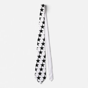 black star icon neck tie