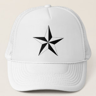 Black Star Mark Stylish Mesh Trucker Hat