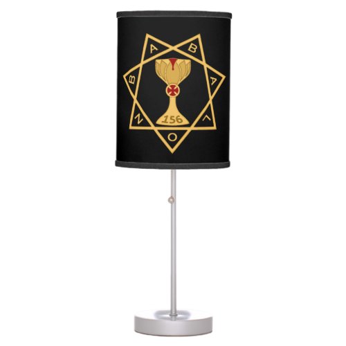 Black Star of Babalon Gold Logo Table Lamp