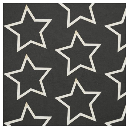 Black Star Pattern Fabric