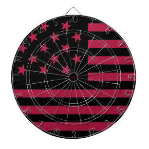 Black Star-Spangled Banner America Flag Dart Board