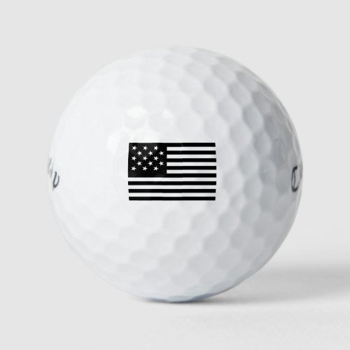 Black Star_Spangled Banner America Flag Golf Balls