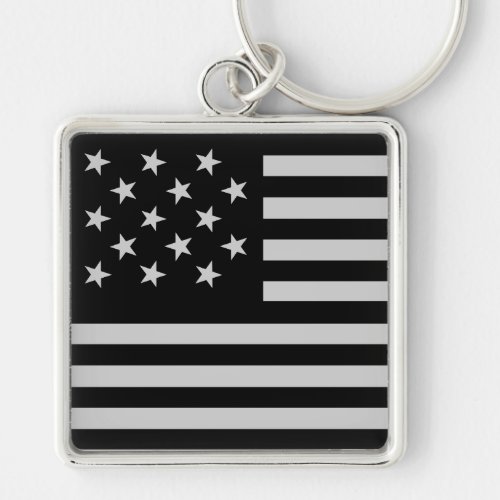 Black Star_Spangled Banner America Flag Keychain