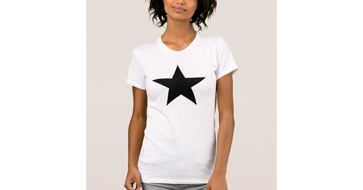 BLACK STAR T SHIRT | Zazzle