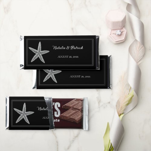 Black Starfish Hershey Bar Favors