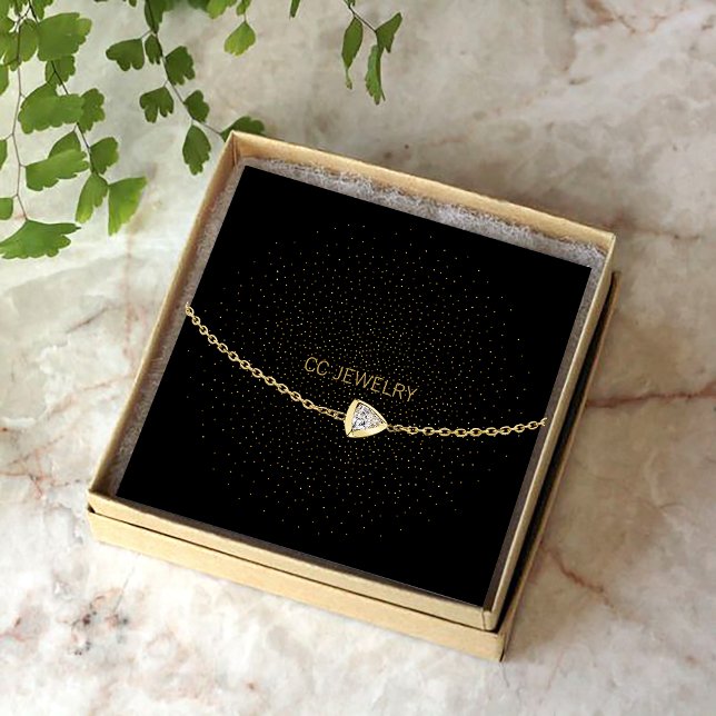 Black Starnight Jewerly Bracelet Display Square Business Card (Creator Uploaded)