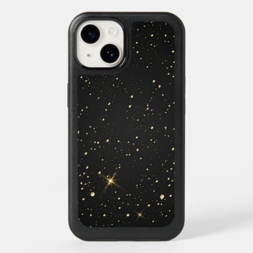 Black Starry Night Abstract Galaxy  OtterBox iPhone 14 Case