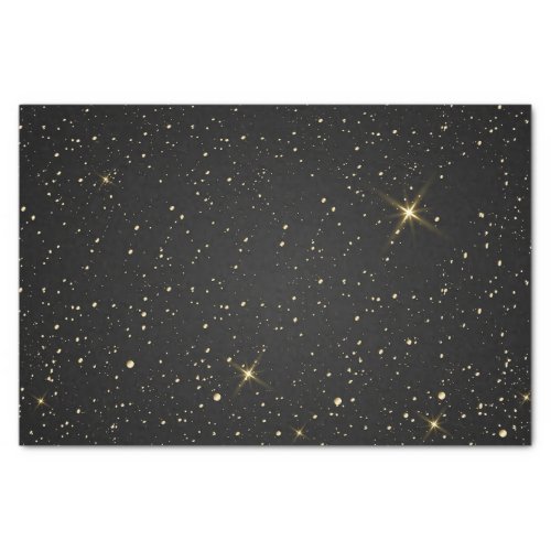 Black Starry Night Abstract Galaxy  Tissue Paper