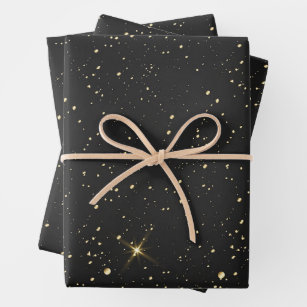 STARRY NIGHT BLACK GIFT WRAP