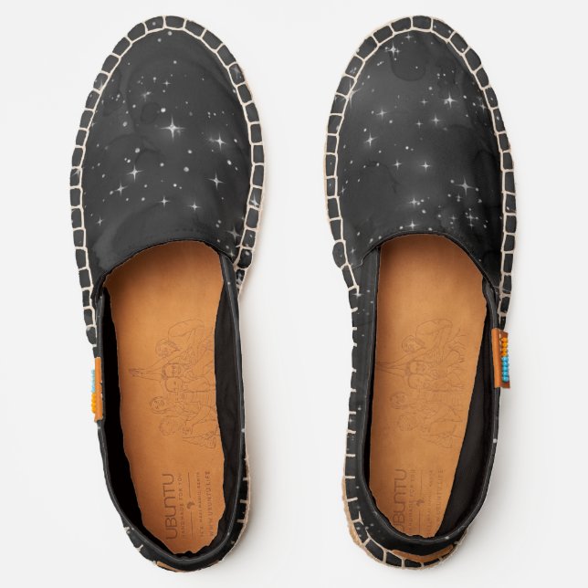 Black Starry Night Espadrilles (Front)