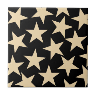 Black Stars Ceramic Tile for Unique Home Accents