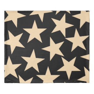 Black Stars Duvet Cover for Modern Bedroom Style