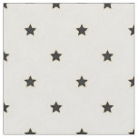 Black Stars in Distressed White (small scale) Fabric