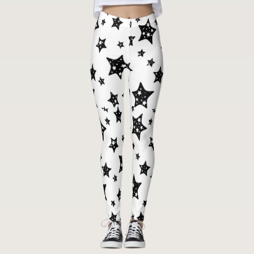 Black Stars Leggings