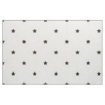 Black Stars on Distressed White (medium scale) Fabric