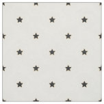 Black Stars on Distressed White (small scale) Fabric
