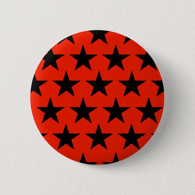 Black Stars pattern Button (Front)