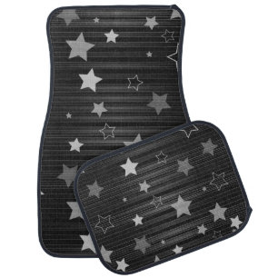 Black Stars Pattern Car Mat