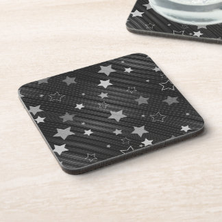 Black Stars Pattern Drink Coaster