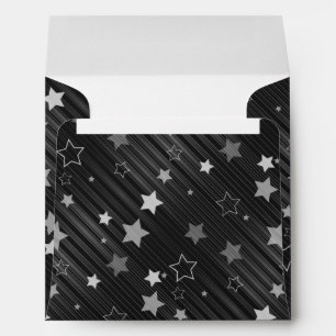 Black Stars Pattern Envelope