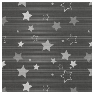 Black Stars Pattern Fabric