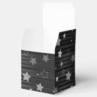 Black Stars Pattern Favor Boxes
