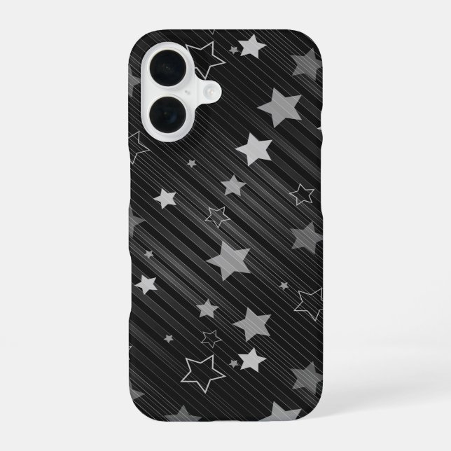 Black Stars Pattern Iphone Case (Back)
