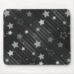 Black Stars Pattern Mouse Pad