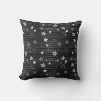 Black Stars Pattern Throw Pillow