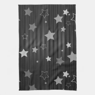 Black Stars Pattern Towel