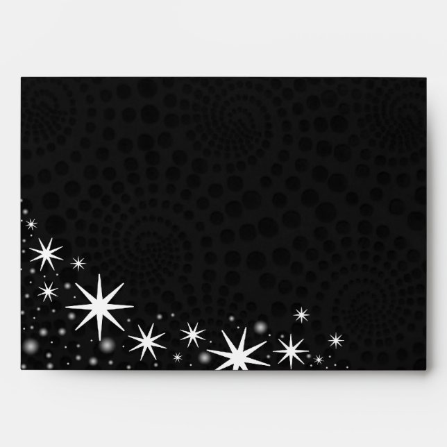 Black Stars Quinceañera A-7 Envelope (Front)