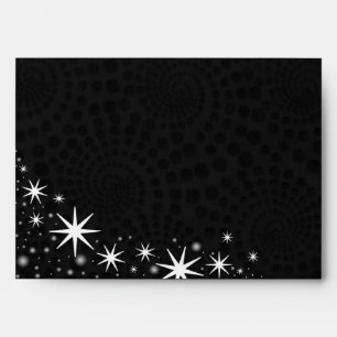 Black Stars Quinceañera A-7 Envelope