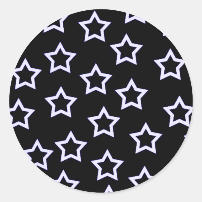 Black stars Stickers (Front)