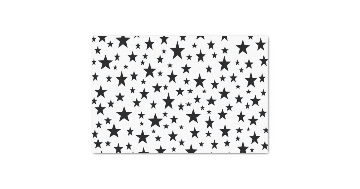 Black Stars Tissue Paper | Zazzle