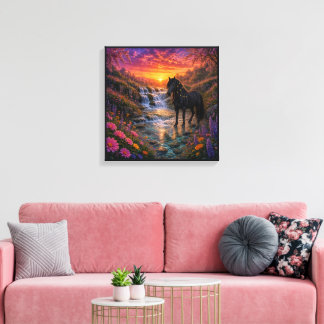 Black Statillon Canvas Print