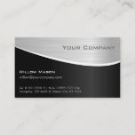 Black Steel Effect, Professional Business Card at Zazzle