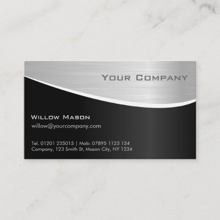 Black Steel Effect, Professional Business Card
