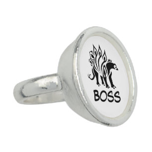 Black Stegosaurus Spiked  Dinosaur  Ring