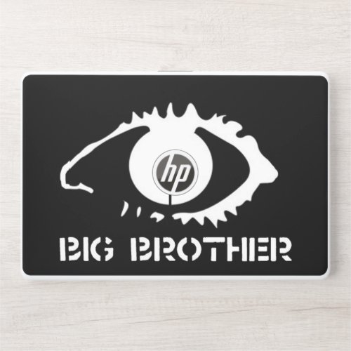 Black Stencil Big Brother Laptop Skin