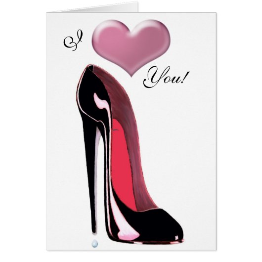 Black Stiletto Shoe Art Cards (Front)