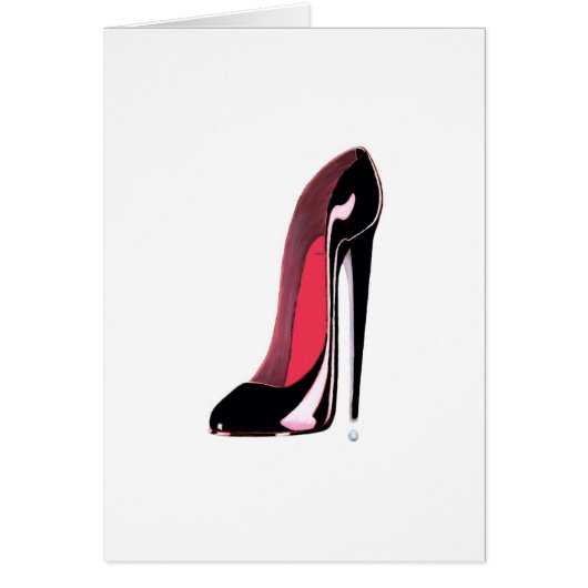 Black stiletto Shoe Cards (Front)