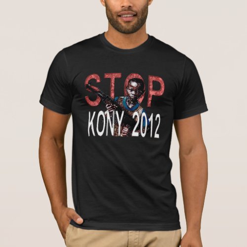 Black STOP KONY 2012 Mens T_shirt