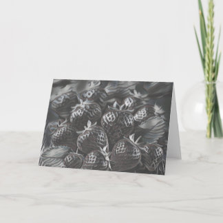Black Strawberries Note Card