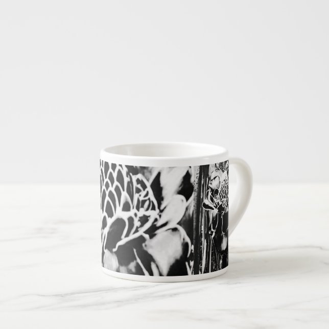 Black Strawberry Cappuccino/Espresso Porcelain Mug (Front Right)