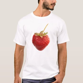 Black Strawberry Shirt With A Big Red Strawberry by shirts4girls at Zazzle