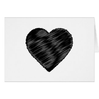 Black Strip Heart Cards