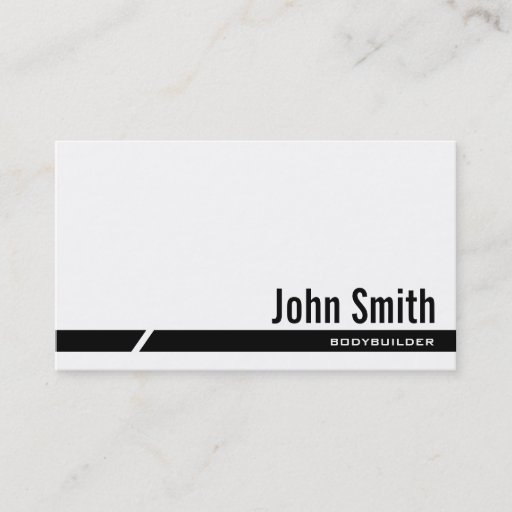 Customizable Black Stripe Bodybuilding Business Card