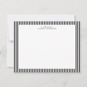 Black Stripe Border Note Card