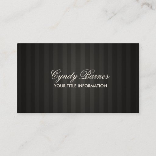 Customizable Black Stripe Business Card