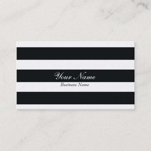 Customizable Black Stripe Business Card